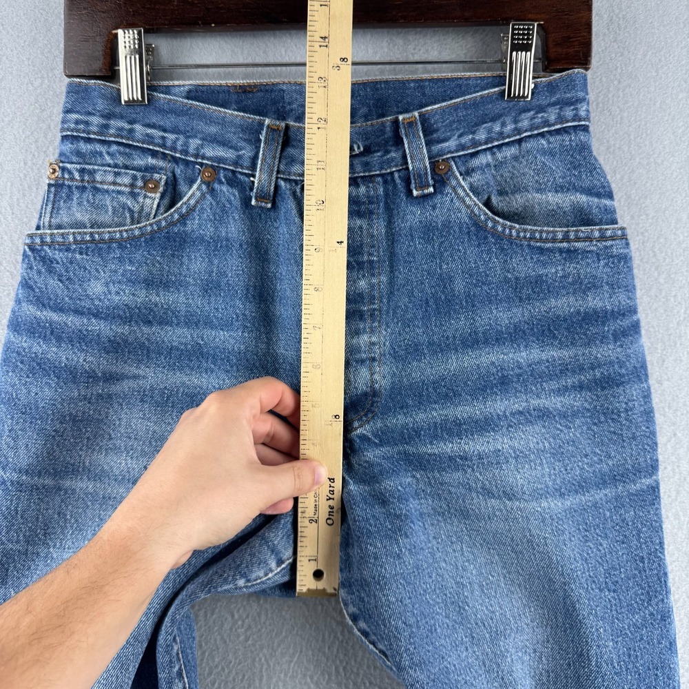 Vintage Levis Jeans Womens 33x36 (Fits 29x31) 501 High Rise Straight 80s USA - Picture 14 of 16